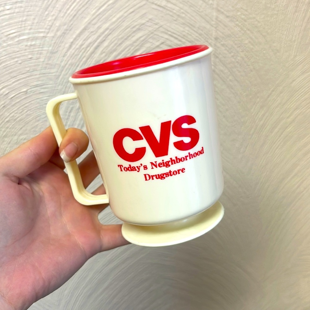 CVS plastic portable coffee mug